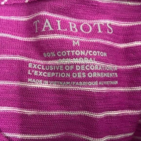 TALBOTS Crew-Neck Shirt. Size Medium. (NWT) - Picture 4 of 6